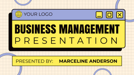 Professional Business Management With Diagrams Presentation Wide Design Template