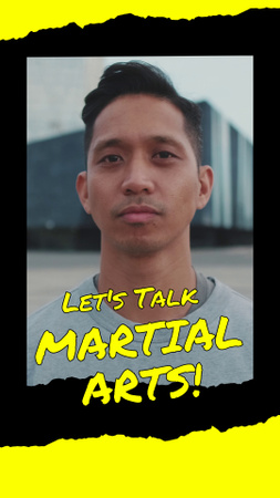 Plantilla de diseño de Historia personal del campeón de artes marciales TikTok Video 