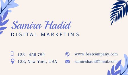 Designvorlage Digital Marketing Specialist Introductory Card für Business card