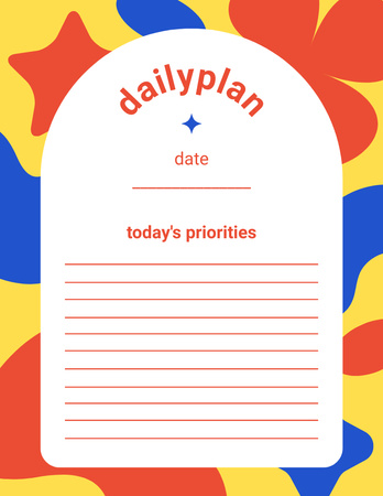 Daily Priorities List Notepad 8.5x11in Design Template