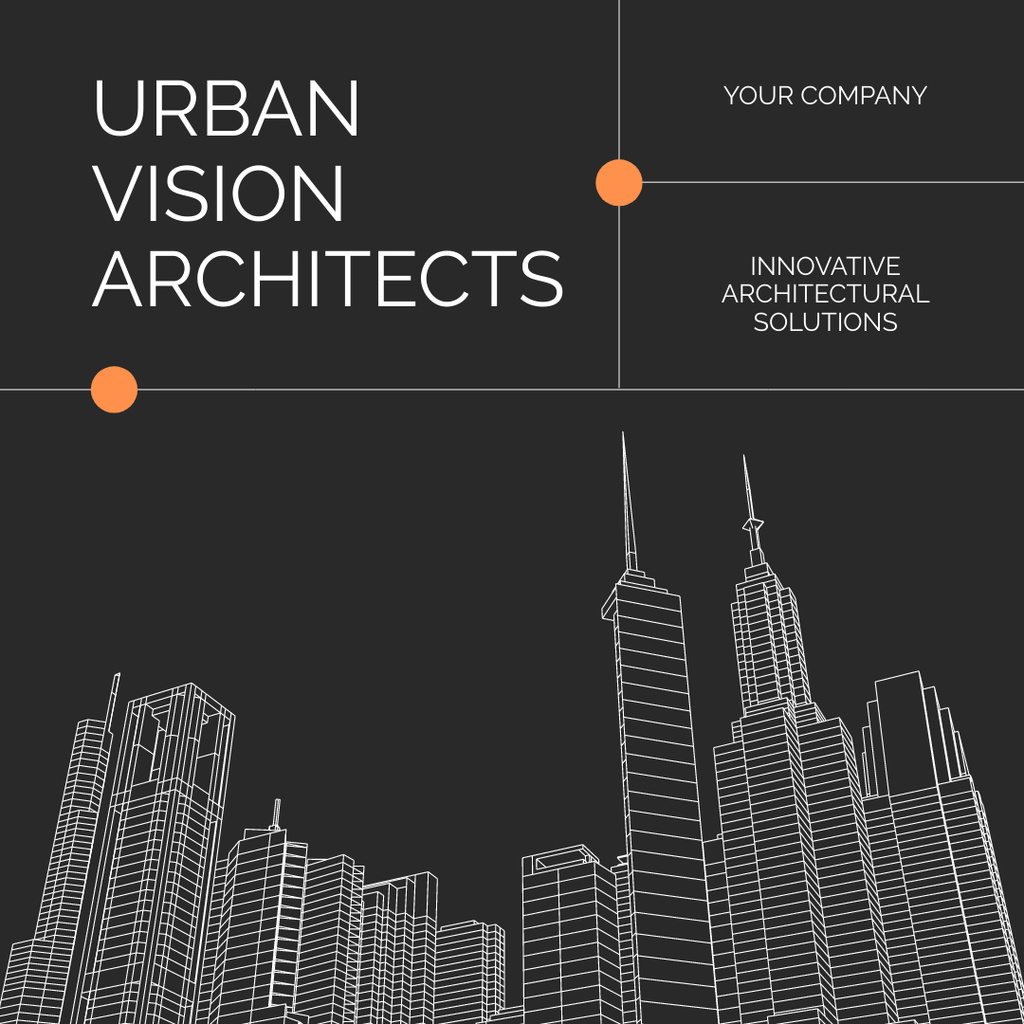 Designvorlage Urban Vision Architects Services Ad für Instagram