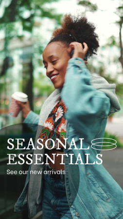Seasonal Sale Ad with Woman in Stylish Clothes TikTok Videoデザインテンプレート