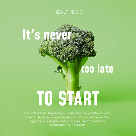 Healthy Nutrition Motivation Instagram Tasarım Şablonu