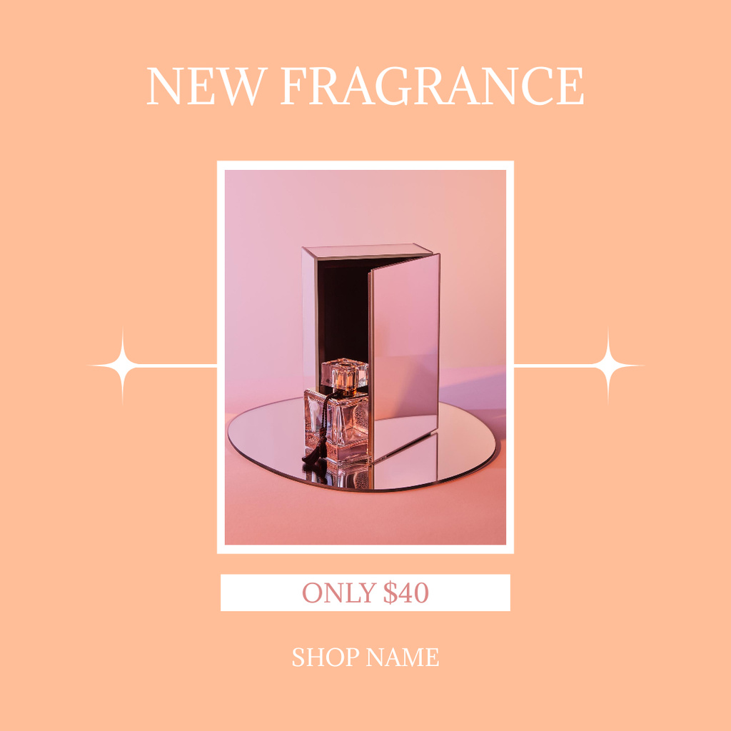 New Fragrance Sale Announcement Instagram ADデザインテンプレート