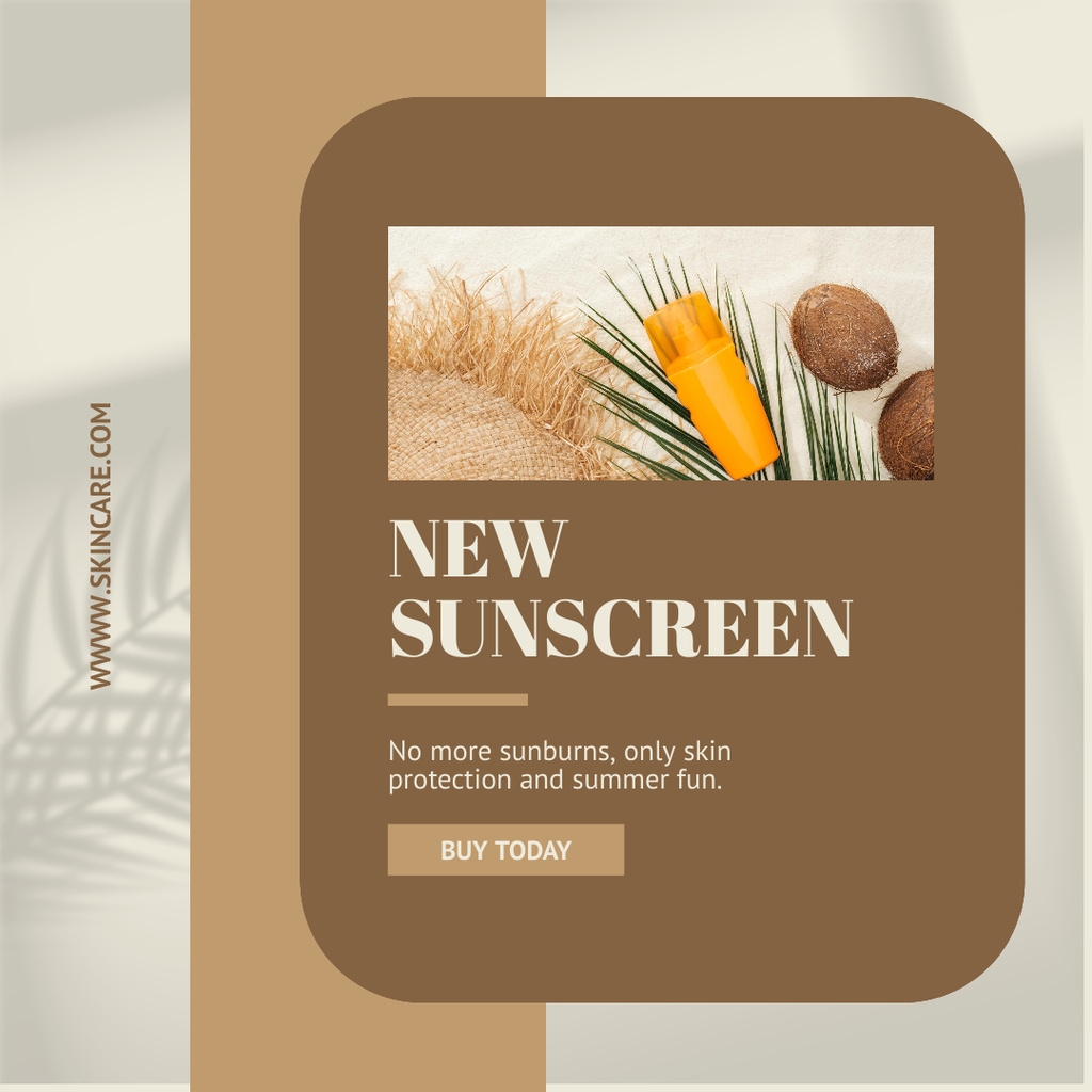 Designvorlage New Sunscreen Promo für Instagram
