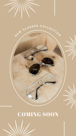 Ontwerpsjabloon van Instagram Story van Fashion Ad with Stylish Sunglasses