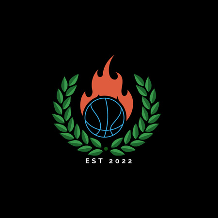 Emblem of Basketball Club Logo Design Template