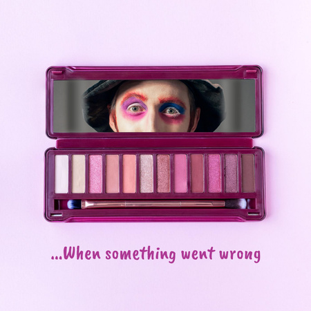 Designvorlage Funny Joke with Man in Makeup für Instagram