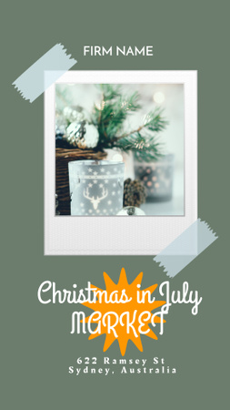 Christmas Market in July Instagram Story Design Template