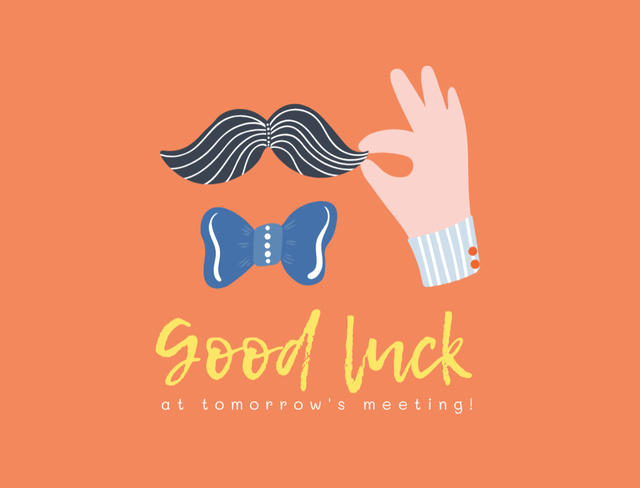 Good Luck Wishes for New Job Postcard 4.2x5.5in Design Template