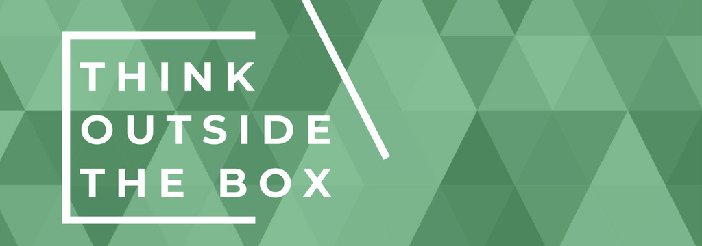 Think outside the box quote on green pattern Tumblr – шаблон для дизайна