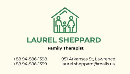 Family Therapist Services Business Card US Πρότυπο σχεδίασης