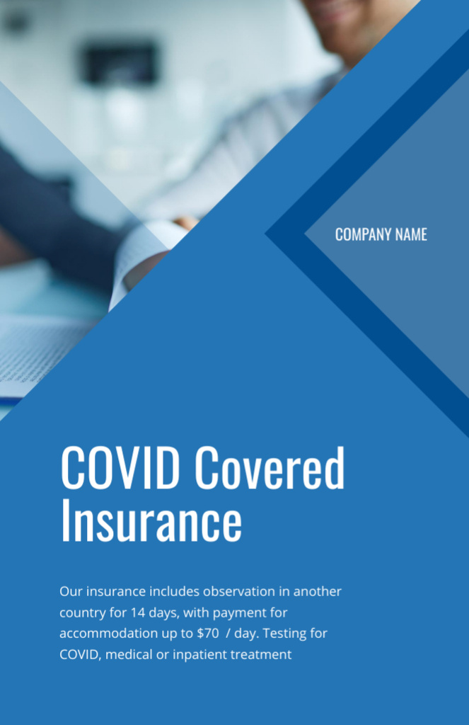 Timely Coverage for Covid Insurance Offer Flyer 5.5x8.5in tervezősablon