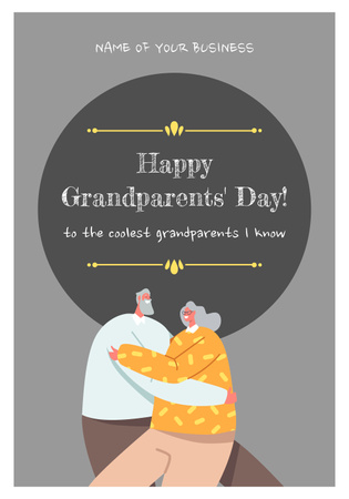 Platilla de diseño Awesome Grandparents Day Celebration With Hugging Poster 28x40in