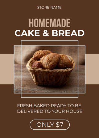 Crispy Bread For Cheap Price And Delivery Flayer Design Template