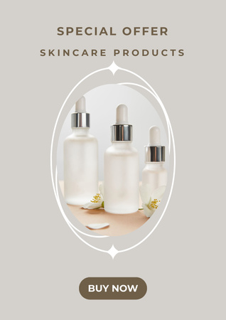 Natural Skincare Products Sale Poster Design Template