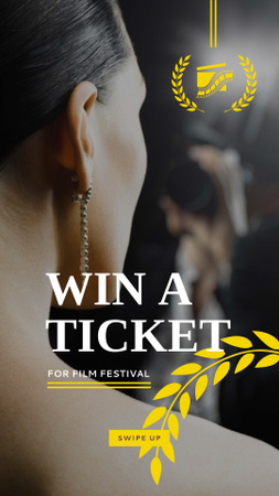 Film Festival giveaway with actress Instagram Story Design Template