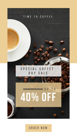 Special Coffee Day Sale Instagram Story Modelo de Design