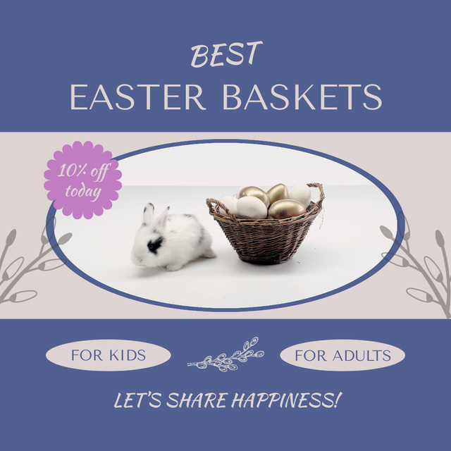 Useful Baskets For Families At Easter Animated Post Design Template