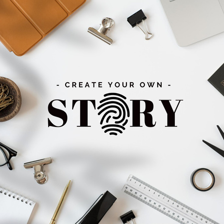 Kendi Hikayenizi Oluşturmak için İlham Instagram Tasarım Şablonu