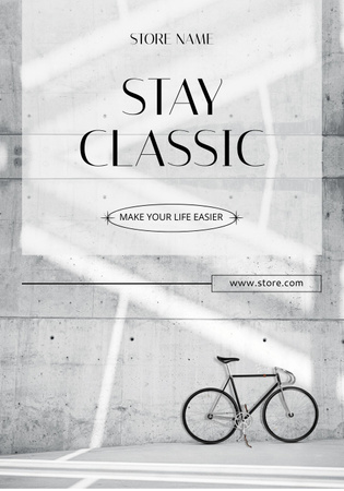 Bicycle Shop Ad Poster 28x40in Design Template
