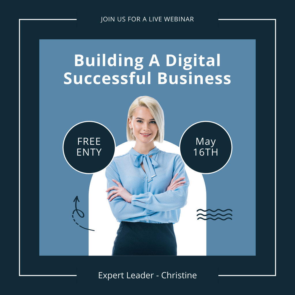Successful Business Building Training Ad LinkedIn post Modelo de Design