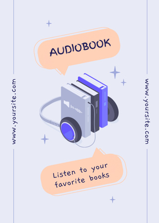 Ad of Audiobooks Flayer Design Template