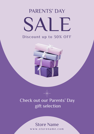 Parent's Day Sale with Cute Gifts Poster 28x40in – шаблон для дизайна
