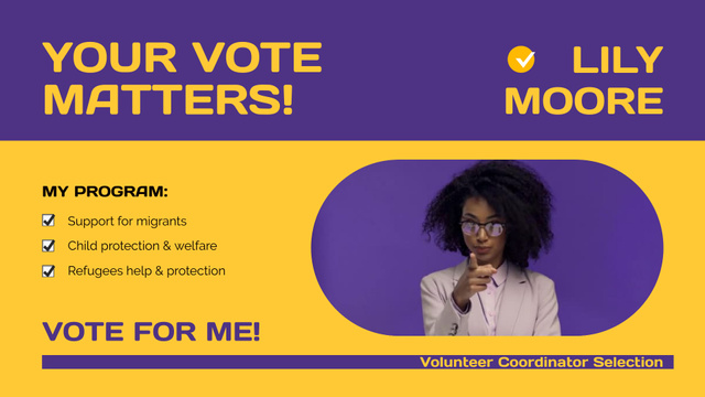 Modèle de visuel Volunteer Coordinator Selection Candidate Program - Full HD video