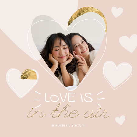 Template di design Family Day Inspiration with Cute LGBT Couple Instagram