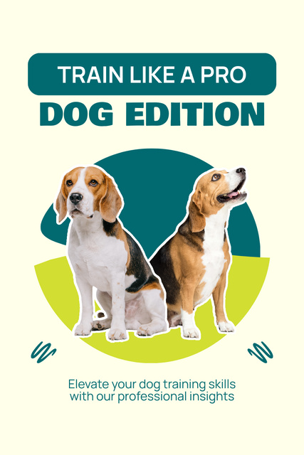 Designvorlage Advanced Level Of Dog Training Offer für Pinterest