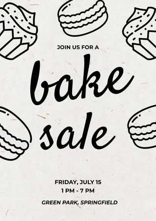 Bakery Sale Announcement Poster Design Template