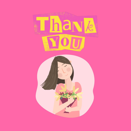 Thank you Square Video Post Animated Post Design Template