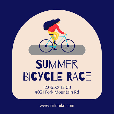Designvorlage Ankündigung des Sommer-Radrennens für Instagram