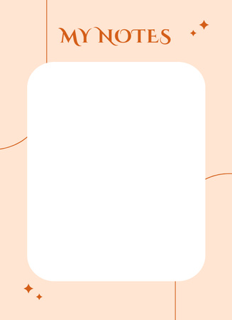 Fairy-Tale Orange Weekly Notepad 4x5.5in Design Template