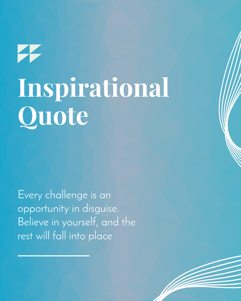 Inspirational Believe In Yourself Quote Instagram Post Vertical – шаблон для дизайна