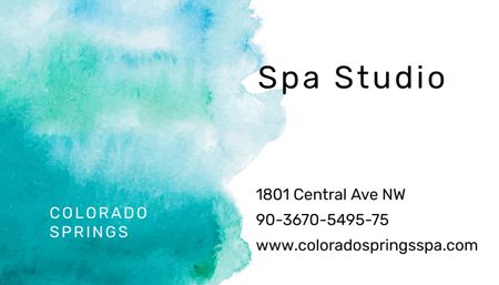 Spa Service Offer Business Card US Design Template