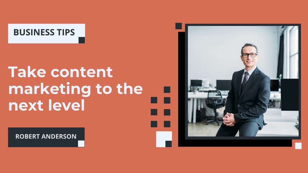 Content Marketing Tips Youtube Thumbnail Design Template