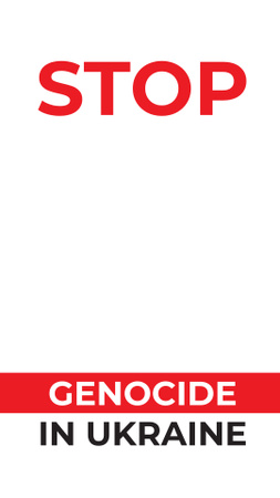 Platilla de diseño Stop Genocide in Ukraine on White Instagram Story