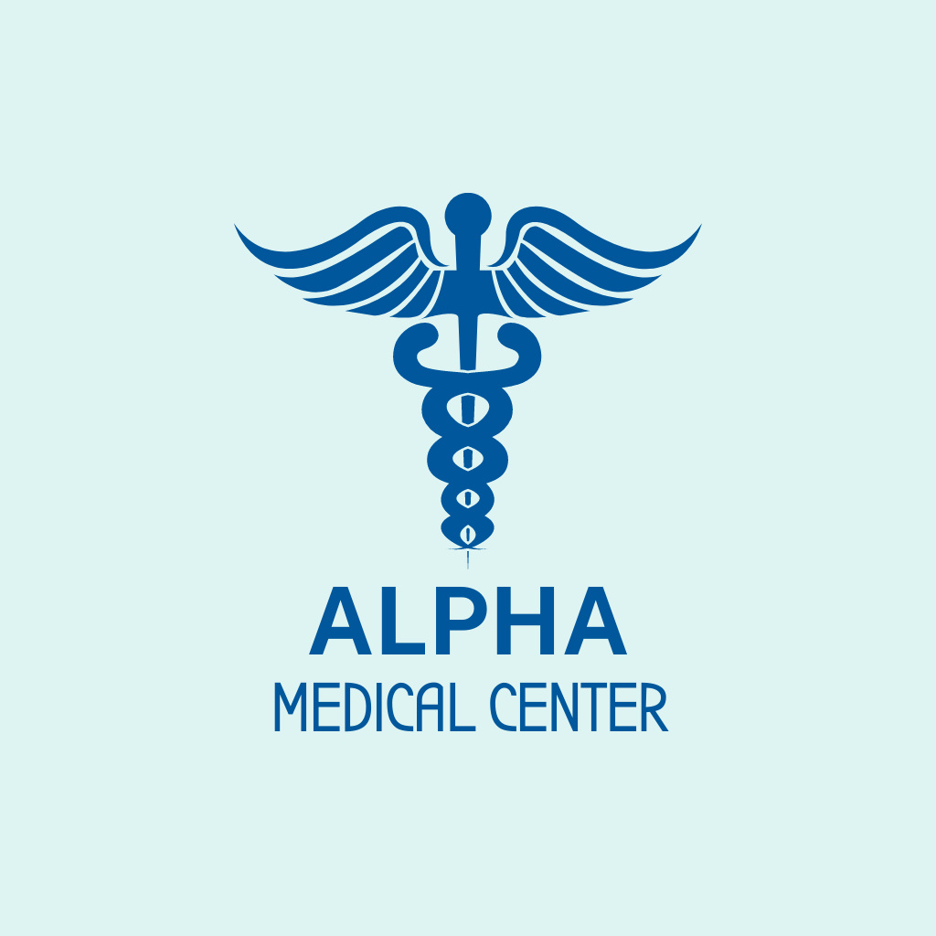 alpha medical center logo Logo Design Template