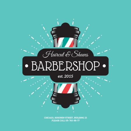 Ontwerpsjabloon van Instagram van Barbershop Vintage stijl advertentie