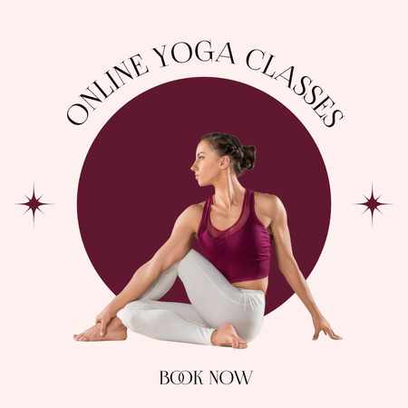 Platilla de diseño Yoga Class Announcement Instagram