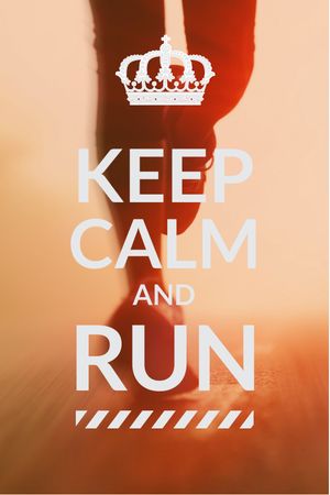 Plantilla de diseño de Inspirational quote with Runner in red Tumblr 