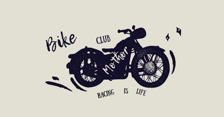 Ontwerpsjabloon van Facebook AD van Bike club ad with Motorcycle