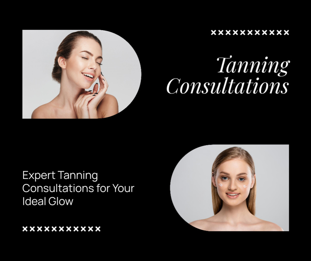 Tanning Consultation for Young Women Facebook Design Template