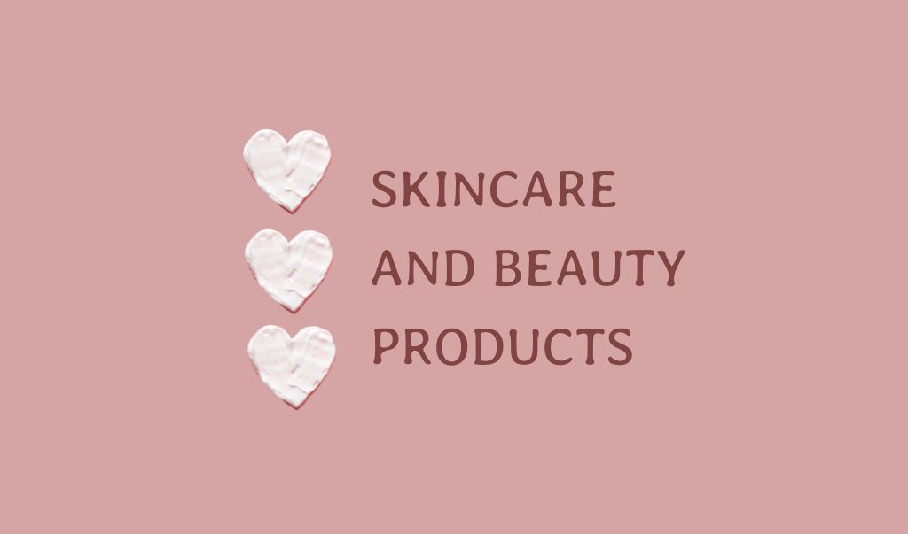 Skincare and Beauty Products Sale Offer Business card Πρότυπο σχεδίασης