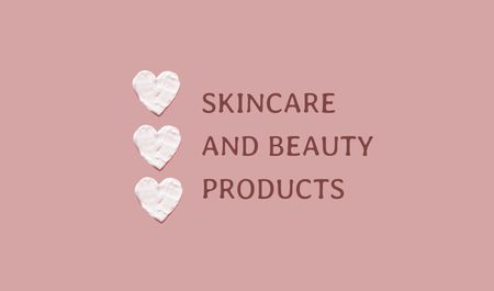 Designvorlage Skincare and Beauty Products Sale Offer für Business card