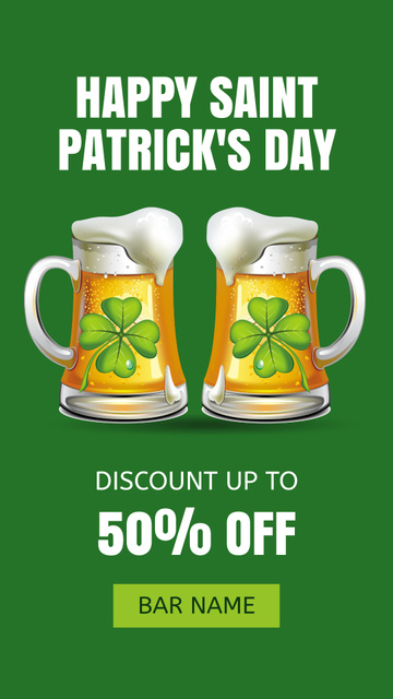 St. Patrick's Day Discount Offer Instagram Story Design Template