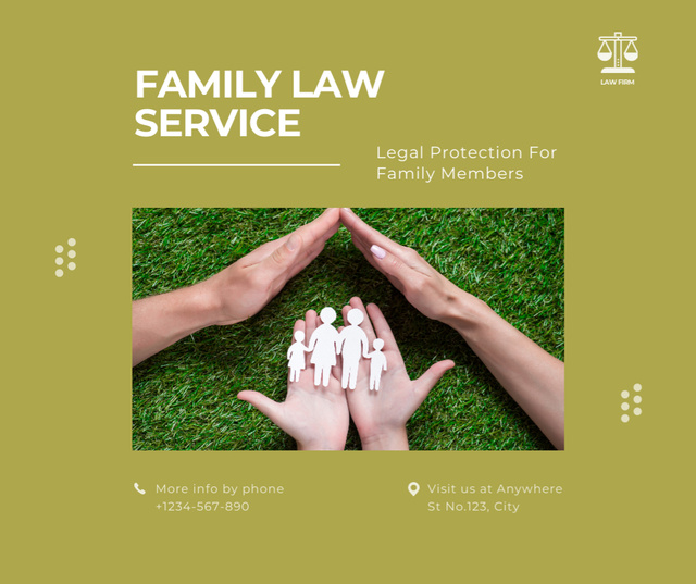 Ontwerpsjabloon van Facebook van Family Law Services Offer