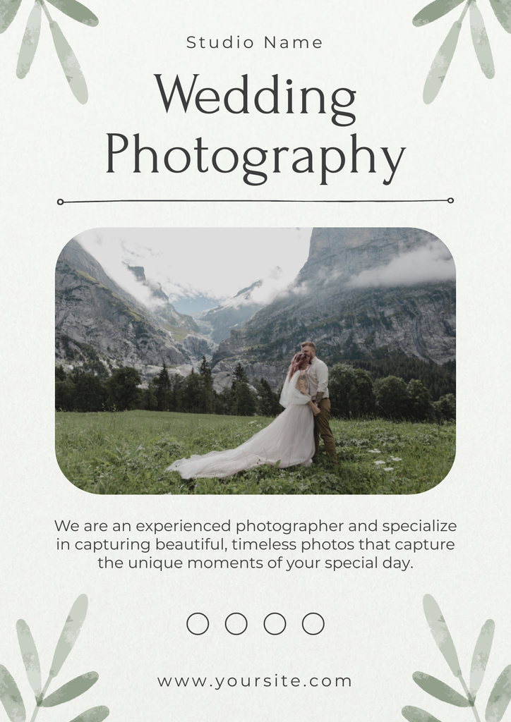 Modèle de visuel Wedding Photograhy Service Ad Layout - Poster